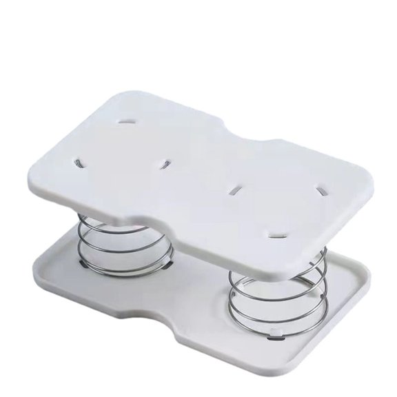Creative High Elasticity White Practical Spring Tissue Box Double Springs Draw the Paper Accessories Paper Towel Spring Pallet WHITE