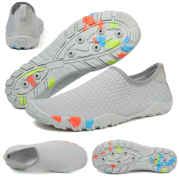 【168】 Zapatos Antideslizantes Secado Rápido para Surf para Hombres Y Mujeres Fitness Juegos Acuáticos Caminatas en La Playa Pesca Al Aire Libre Y Vadeo en Ríos (gris 39)
