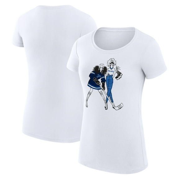 Women's G-III 4Her by Carl Banks White St. Louis Blues Hockey Girls Fitted T-Shirt
