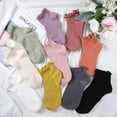 thumbnail image 7 of Holzlrgus 10 Pairs Women Ruffle Aesthetic Socks Ankle Frilly Socks Cuff Socks Knit Solid Color Lace Ruffle Cute Socks for Women (Multicolors,Ruffle Border), 7 of 7