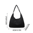 thumbnail image 3 of HOZVOMI Women's Nylon Crossbody Tote Bag College Student Class Office Commute Padded Large Shoulder Bag Slouchy Hobo Crescent Multipockets, 3 of 6