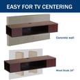 thumbnail image 7 of FITUEYES Wall Mounted Media Console,Floating TV Stand Component Shelf, Walnut, DS210005WW, 7 of 7