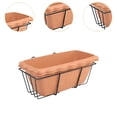 thumbnail image 6 of FashionCha Balcony Railing Planter Decorative Rectangular Vegetables Growing Container Home brown and black, 6 of 9
