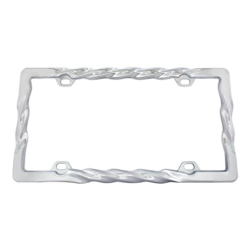Chrome Twist License Plate Frame