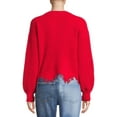 thumbnail image 3 of No Boundaries Juniors' Distressed Chenille Pullover Top, 3 of 4