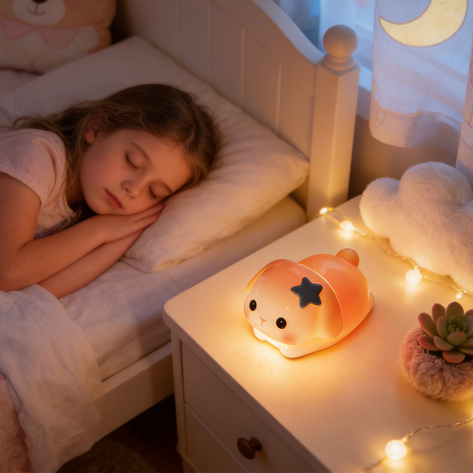 LED Lying Flat Cat Night Light, 3 Level Dimmable Nursery Nightlight,Cute Lamps Silicone Squishy Light Up Cat,Rechargeable Bedside Touch Lamp for Breastfeeding Toddler Baby Kids Decor