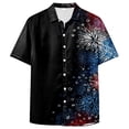 thumbnail image 6 of mgoYE 250th Anniversary Flag Tee Men American Flag 250th Anniversary Commemorative Tee, Crew Neck Loose Fit Daily Tee(Black,5XL), 6 of 6
