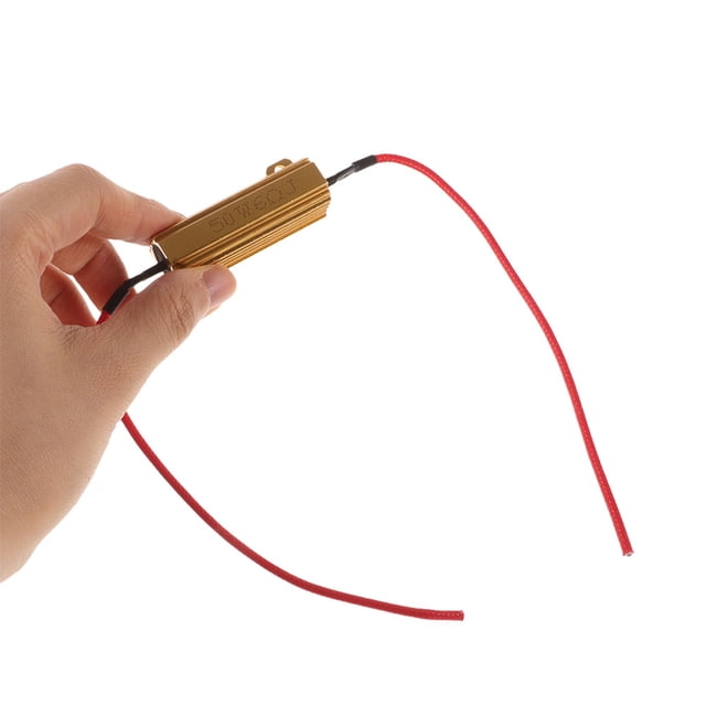 GOOHOCHY 4pcs Car Light Resistor Aluminum Nondestructive Wiring For Road Safety