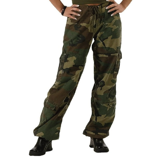 Rothco Womens Camo Vintage Paratrooper Fatigue Pants - Woodland