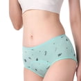 thumbnail image 5 of Baozhu 6-Pack Girls Organic Period Underwear Menstrual Hipster Panties Leak-Proof Cotton Protective Briefs, 5 of 8