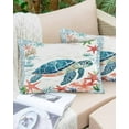 thumbnail image 6 of Teal Red Coastal Throw Pillow Cover 12 x 20 Inch Decorative Pillow Cover Summer Beach Turtle Starfish Nautical Lumbar Pillowcase Seasonal Rectangle Cushion Case for Couch Sofa Bed Living Room, 6 of 7