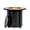 Black, variant on AJ Enjoy 28'' Outdoor Propane Fire Pit Table, 50,000 BTU Auto-Ignition Square Gas Firepit with Painted Steel Tabletop, Lava Rocks, Stainless Steel Lid