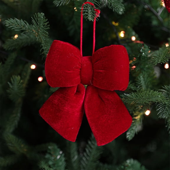 Oversized Red Velvet Christmas Bow, 12-Inch Large Festive Decoration for Tree Topper, Gift Wrapping, Mantel & Wedding Decor,B