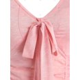 thumbnail image 3 of Tapa de camiseta de tanque fruncidos Bowknot Rosegal Camisetas sin mangas de talla grande, 3 of 5
