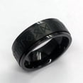 thumbnail image 1 of Anillo giratorio de acero inoxidable europeo y americano Anillo de moda de tótem simple personalizado de acero de titanio, 1 of 6