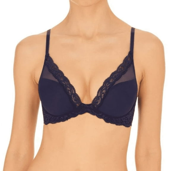 Natori TWILIGHT Feathers Contour Plunge Bra, US 34G, UK 34F