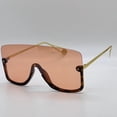 thumbnail image 2 of Women Fashion Sunglasses Oversized Square Gold Frame Pink, 2 of 4