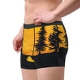 thumbnail image 3 of KLL Sunset River Pine Trees Men's Cotton Boxer Briefs Underwear-Small, 3 of 7