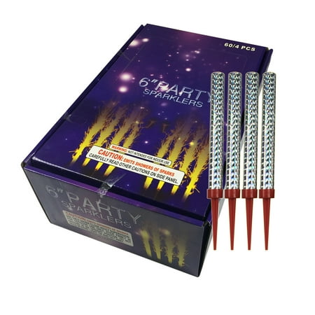 12pc Pack Big Birthday Cake Sparklers burns approx. 45 seconds 3 Packs of 4 Sparklers