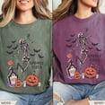 thumbnail image 3 of "Spooky Vibes Dancing Skeleton T-Shirt – Fun Halloween & Fall Festival Graphic Tee for Seasonal Parties and Casual Wear", 3 of 6