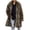 Brown, variant on Mens Winter Long Jacket Fluffy Parka Overcoat Warm Cardigan Brown XL
