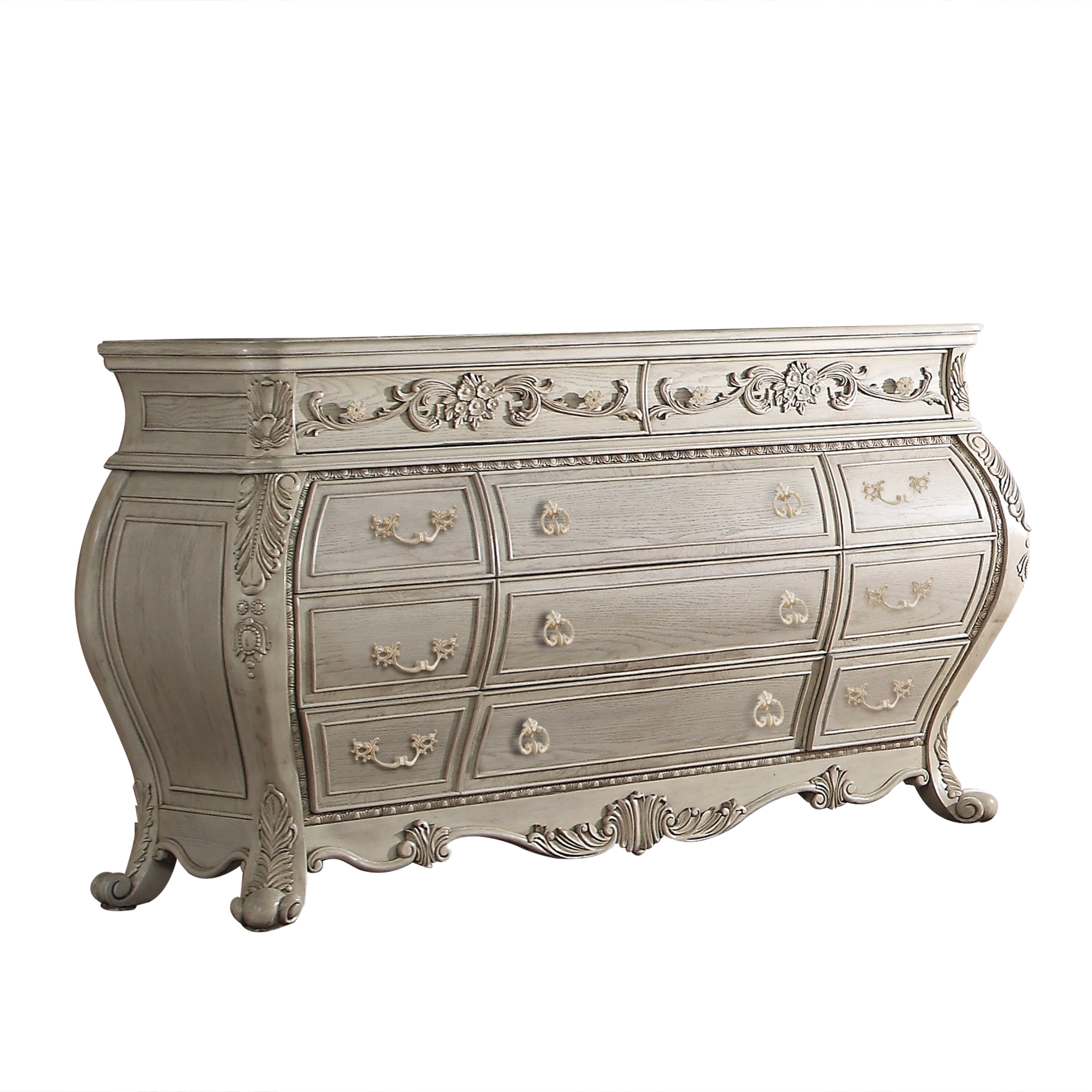 ACME Ragenardus Dresser, Antique White-Color:Antique White,Quantity:1,Style:Vintage/Traditional