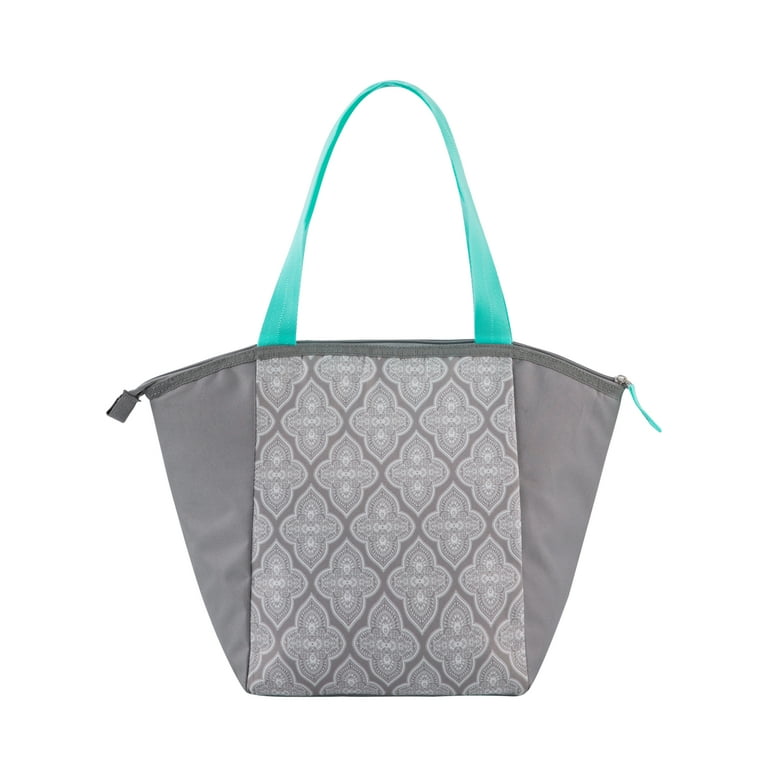 Igloo Essential Tote Lunch Bag Cooler 14 Can Capacity Gray and Teal