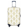 thumbnail image 2 of Goofa White And Gold Geometry Pattern Luggage Covers For Suitcase,Suitcase Cover Protector Fit 18-32 Inch Luggage-Medium, 2 of 9