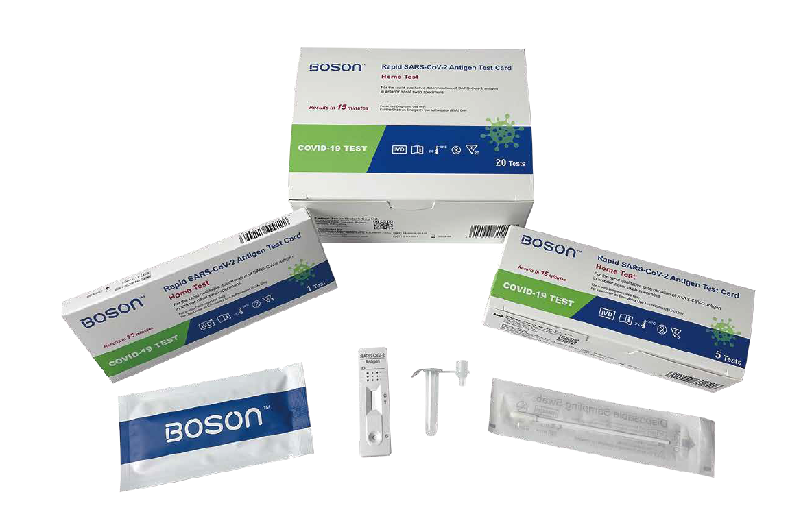 Boson Biotech Rapid SARS-CoV-2 (COVID-19) Antigen Test Card US FDA EUA, Home Test (2 Tests/Pack)