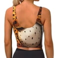 thumbnail image 4 of Picia Cartoon Cheetah With Attitude Sports Bra for Women,Padded Strappy Sports Bras Medium Support Yoga Bra with Removable Cups,Running Yoga Bra-X-Large, 4 of 9