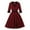 Red, variant on SuTry Women's Classic Dress Fall Winter 3/4 Long Sleeve V Neck Retro Party Dress Fitted Waist Soft Casual Dresses for Women(Red,2XL)