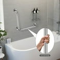 thumbnail image 6 of L-Shaped Angled Grab Bar 16x16 Inch Chrome Anti-slip Knurled Shower Handle Wall Mount, Stainless Steel Shower Bars Safety for Seniors Injured Balance Support, Handicap Grab Bars for Bathtubs, 6 of 7