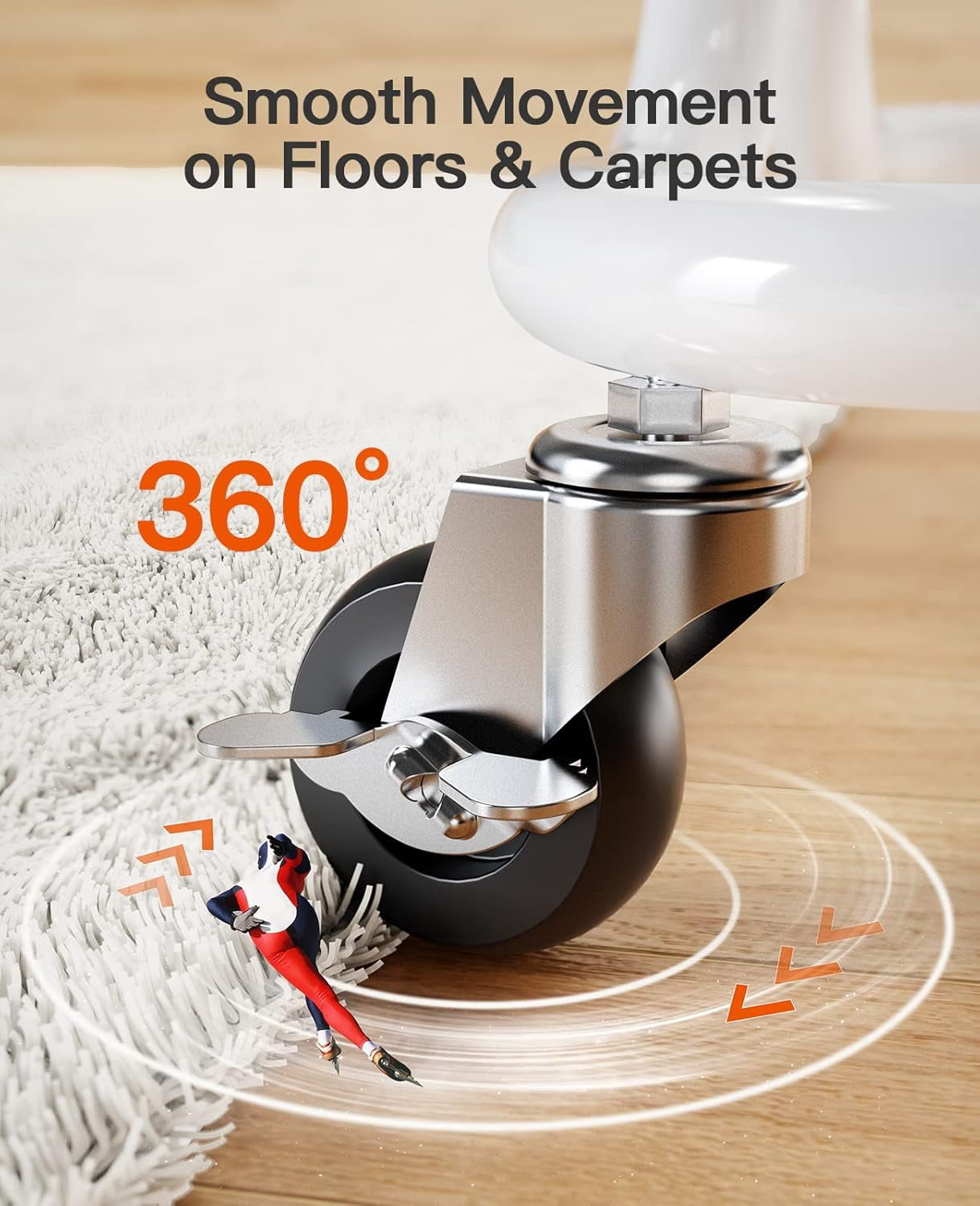 3-Tier Rolling Cart, Metal Rolling Storage Cart With Lockable Wheels Hanging Cups Hooks Mobile Trolley Kitchen Bathroom Office Workshop Green - View #2