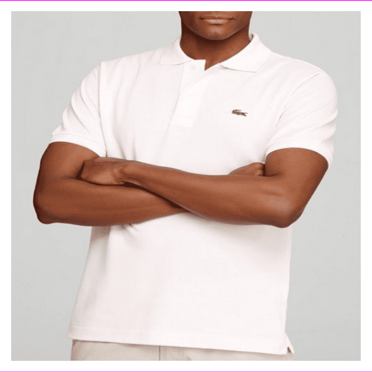 tolv ligegyldighed sprede Lacoste Polo Shirt Alligator Men's 5/White - Walmart.com