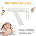 thumbnail image 6 of Bellemave Full Size Loft Bed with Slide, Solid Wood Full Bed Frame with Ladder, Low Loft Bed Space-Saving for Boys or Girls (White), 6 of 8