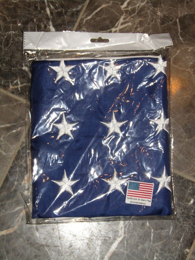 3x5 Ft Embroidered Nylon 34 STARS Gettysburg Flag US Civil War USA (Linear)