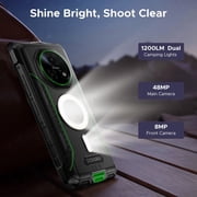 DOOGEE Fire 5 Ultra 32GB+256GB/2TB 1200LM Camping Lights Rugged Phone,13000mAh,Helio G81 Octa Core Rugged Smartphone,6.6HD+90Hz with Gemini AI,48MP+8MP Android 15,IP68/IP69K,Fingerprint/FaceID/NFC