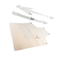 thumbnail image 4 of Delantal de trabajo de PU a la moda para hombres y mujeres, delantal de cocina con correas ajustables, delantal impermeable para barbacoa, hornear, ca Blanco, 4 of 9