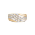 thumbnail image 2 of 10kt Yellow Gold Mens Round Diamond Wedding Band Ring 1/4 Cttw, 2 of 4