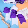 thumbnail image 5 of 12PCS 8" Two Toned Large Cheer Hair Bows Ponytail Holder Handmade, 5 of 5