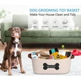thumbnail image 3 of Brabtod Cotton Rope Dog Toy Basket with Handle, Large Dog bin, Puppy Kitty Bed, Dog Toy Basket - Perfect for Carry pet Toys, Blankets, leashes, chew Toys, Diapers-Beige, 3 of 7