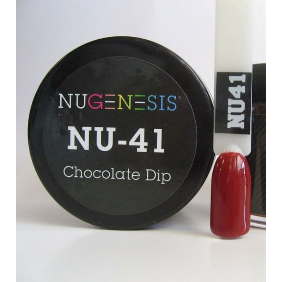 NUGENESIS Nail Color Dip Dipping Powder 1oz/jar - NU41 Chocolate Dip