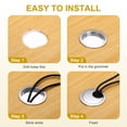 thumbnail image 5 of Desk Grommet 1.4 Inch,Zinc Alloy Round Desk Hole Cover,35mm,Bronze, 5 of 7