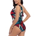 thumbnail image 4 of Honeii Geometric Elements for women's one-piece swimsuit featuring a chic one-shoulder design experience elegance and style in the water-Large, 4 of 6
