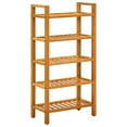 thumbnail image 1 of vidaXL Shoe Rack with 5 Shelves 50x27x100 cm Solid Oak Wood, 1 of 4