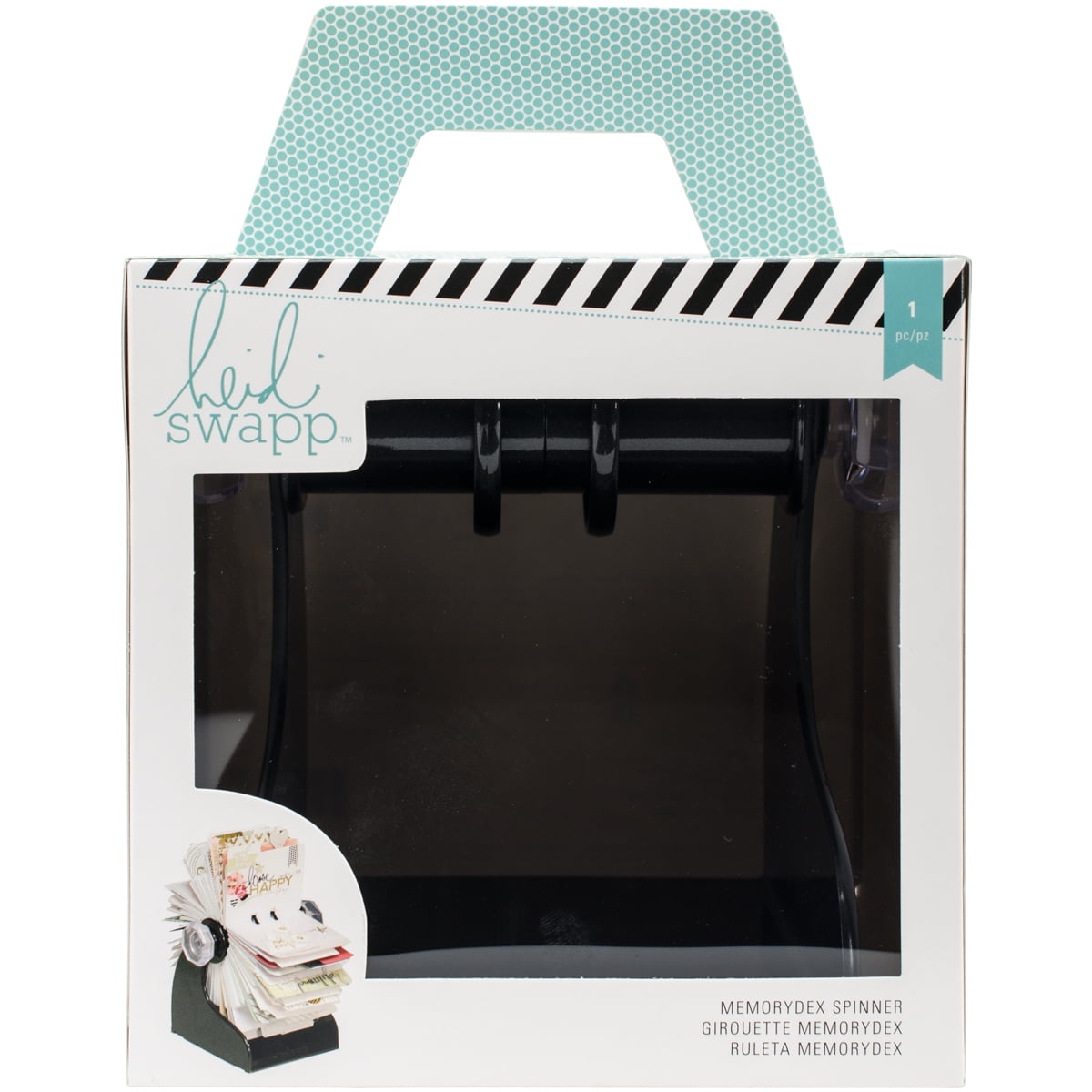 Heidi Swapp Memorydex Spinner-Black (4 Pack) for Organization