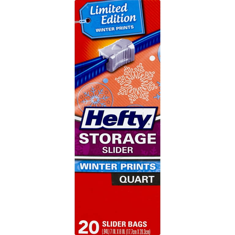1/8ct. Hefty one zip storage bag slider - Abe Wholesale