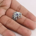 thumbnail image 2 of Earth Gems Jewelry Tanzanite Ring Sterling Silver Ring Lotus Design Ring Statement Ring for Women, 2 of 4