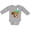 AC-Heather Grey, variant on Hipster Squirrel, Squirrel With Glasses, Scarf, Hat Boys or Girls Long Sleeve Baby Bodysuit