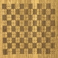 thumbnail image 1 of Ahgly Company Indoor Square Checkered Brown Modern Area Rugs, 6' Square, 1 of 4